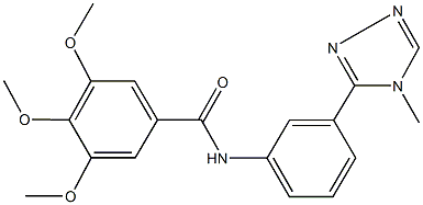 3,4,5-trimethoxy-N-[3-(4-methyl-4H-1,2,4-triazol-3-yl)phenyl]benzamide Struktur