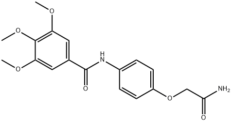 N-[4-(2-amino-2-oxoethoxy)phenyl]-3,4,5-trimethoxybenzamide Struktur