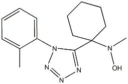 5-{1-[hydroxy(methyl)amino]cyclohexyl}-1-(2-methylphenyl)-1H-tetraazole Struktur