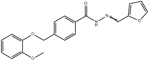 N'-(2-furylmethylene)-4-[(2-methoxyphenoxy)methyl]benzohydrazide Struktur