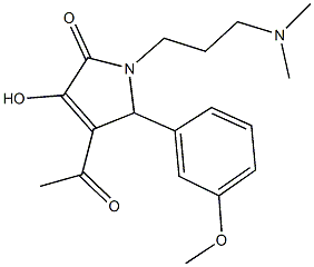 4-acetyl-1-[3-(dimethylamino)propyl]-3-hydroxy-5-(3-methoxyphenyl)-1,5-dihydro-2H-pyrrol-2-one Struktur