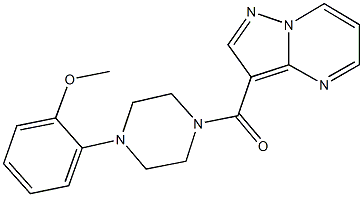 methyl 2-[4-(pyrazolo[1,5-a]pyrimidin-3-ylcarbonyl)-1-piperazinyl]phenyl ether Struktur