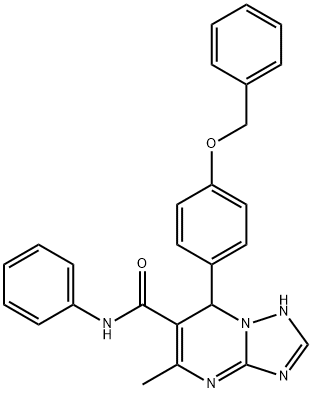 7-[4-(benzyloxy)phenyl]-5-methyl-N-phenyl-4,7-dihydro[1,2,4]triazolo[1,5-a]pyrimidine-6-carboxamide Struktur