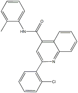 2-(2-chlorophenyl)-N-(2-methylphenyl)-4-quinolinecarboxamide Struktur