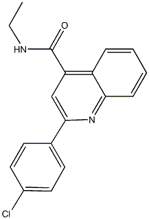 2-(4-chlorophenyl)-N-ethyl-4-quinolinecarboxamide Struktur