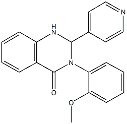 3-(2-methoxyphenyl)-2-(4-pyridinyl)-2,3-dihydro-4(1H)-quinazolinone Struktur