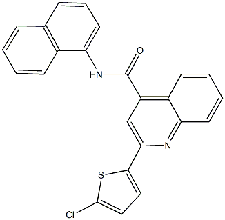 2-(5-chloro-2-thienyl)-N-(1-naphthyl)-4-quinolinecarboxamide Struktur