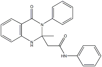 2-(2-methyl-4-oxo-3-phenyl-1,2,3,4-tetrahydro-2-quinazolinyl)-N-phenylacetamide Struktur