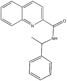 N-(1-phenylethyl)-2-quinolinecarboxamide Struktur