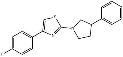 4-(4-fluorophenyl)-2-(3-phenyl-1-pyrrolidinyl)-1,3-thiazole Struktur