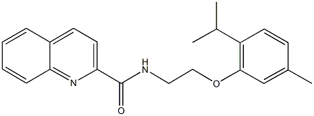 N-[2-(2-isopropyl-5-methylphenoxy)ethyl]-2-quinolinecarboxamide Struktur