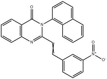 2-(2-{3-nitrophenyl}vinyl)-3-(1-naphthyl)-4(3H)-quinazolinone Struktur