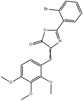 2-(2-bromophenyl)-4-(2,3,4-trimethoxybenzylidene)-1,3-oxazol-5(4H)-one Struktur