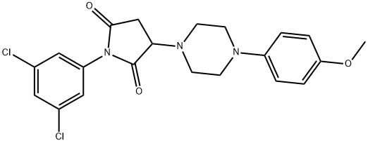 1-(3,5-dichlorophenyl)-3-[4-(4-methoxyphenyl)piperazin-1-yl]pyrrolidine-2,5-dione Struktur