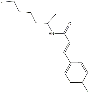 N-(1-methylhexyl)-3-(4-methylphenyl)acrylamide Struktur