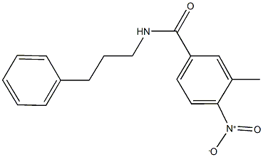 4-nitro-3-methyl-N-(3-phenylpropyl)benzamide Struktur