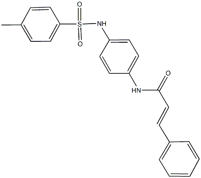 N-(4-{[(4-methylphenyl)sulfonyl]amino}phenyl)-3-phenylacrylamide Struktur