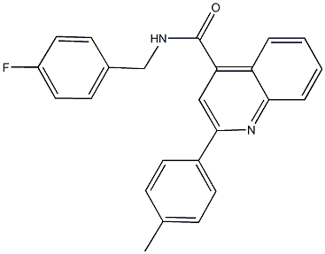 N-(4-fluorobenzyl)-2-(4-methylphenyl)-4-quinolinecarboxamide Struktur