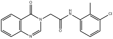 N-(3-chloro-2-methylphenyl)-2-(4-oxo-3(4H)-quinazolinyl)acetamide Struktur