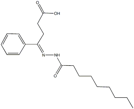 4-(nonanoylhydrazono)-4-phenylbutanoic acid Struktur