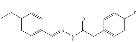 2-(4-fluorophenyl)-N'-(4-isopropylbenzylidene)acetohydrazide Struktur