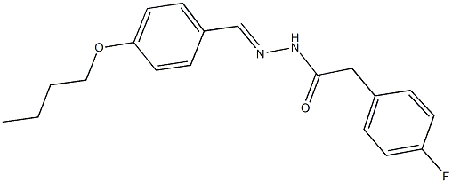 N'-(4-butoxybenzylidene)-2-(4-fluorophenyl)acetohydrazide Struktur