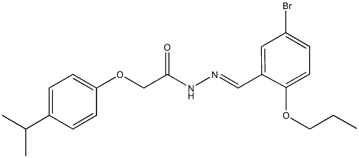 N'-(5-bromo-2-propoxybenzylidene)-2-(4-isopropylphenoxy)acetohydrazide Struktur