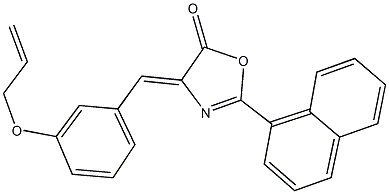 4-[3-(allyloxy)benzylidene]-2-(1-naphthyl)-1,3-oxazol-5(4H)-one Struktur