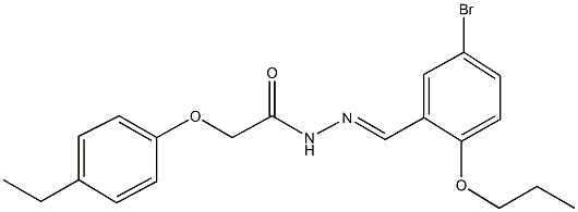 N'-(5-bromo-2-propoxybenzylidene)-2-(4-ethylphenoxy)acetohydrazide Struktur