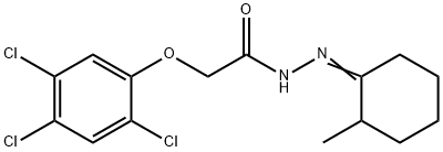 N'-(2-methylcyclohexylidene)-2-(2,4,5-trichlorophenoxy)acetohydrazide Struktur