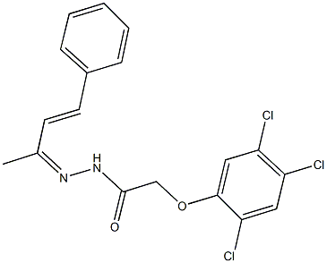 N'-(1-methyl-3-phenyl-2-propenylidene)-2-(2,4,5-trichlorophenoxy)acetohydrazide Struktur