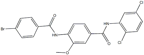 4-[(4-bromobenzoyl)amino]-N-(2,5-dichlorophenyl)-3-methoxybenzamide Struktur