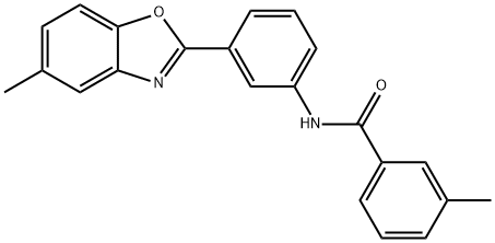 3-methyl-N-[3-(5-methyl-1,3-benzoxazol-2-yl)phenyl]benzamide Struktur