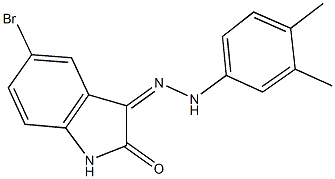 5-bromo-1H-indole-2,3-dione 3-[(3,4-dimethylphenyl)hydrazone] Struktur