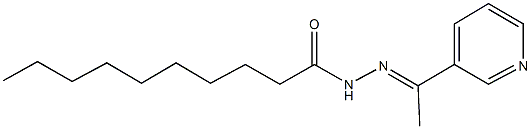 N'-[1-(3-pyridinyl)ethylidene]decanohydrazide Struktur