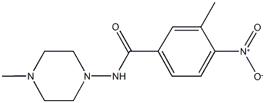 4-nitro-3-methyl-N-(4-methylpiperazin-1-yl)benzamide Struktur