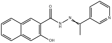 3-hydroxy-N'-[1-(3-pyridinyl)ethylidene]-2-naphthohydrazide Struktur