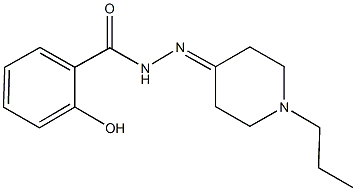 2-hydroxy-N'-(1-propylpiperidin-4-ylidene)benzohydrazide Struktur