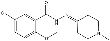 5-chloro-2-methoxy-N'-(1-methylpiperidin-4-ylidene)benzohydrazide Struktur