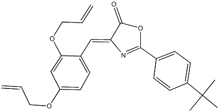 4-[2,4-bis(allyloxy)benzylidene]-2-(4-tert-butylphenyl)-1,3-oxazol-5(4H)-one Struktur