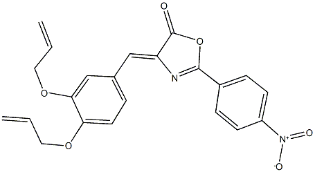 4-[3,4-bis(allyloxy)benzylidene]-2-{4-nitrophenyl}-1,3-oxazol-5(4H)-one Struktur