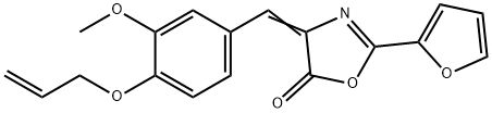 4-[4-(allyloxy)-3-methoxybenzylidene]-2-(2-furyl)-1,3-oxazol-5(4H)-one Struktur