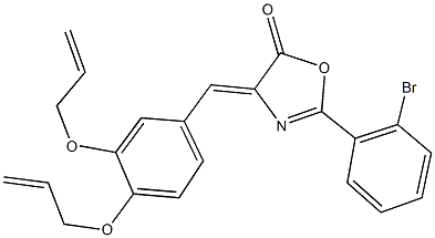 4-[3,4-bis(allyloxy)benzylidene]-2-(2-bromophenyl)-1,3-oxazol-5(4H)-one Struktur