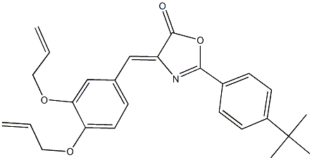 4-[3,4-bis(allyloxy)benzylidene]-2-(4-tert-butylphenyl)-1,3-oxazol-5(4H)-one Struktur