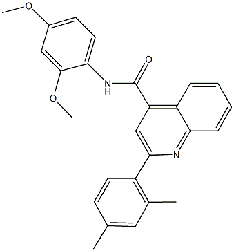 N-(2,4-dimethoxyphenyl)-2-(2,4-dimethylphenyl)-4-quinolinecarboxamide Struktur