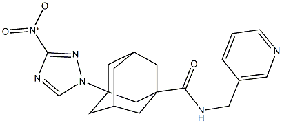 3-{3-nitro-1H-1,2,4-triazol-1-yl}-N-(3-pyridinylmethyl)-1-adamantanecarboxamide Struktur