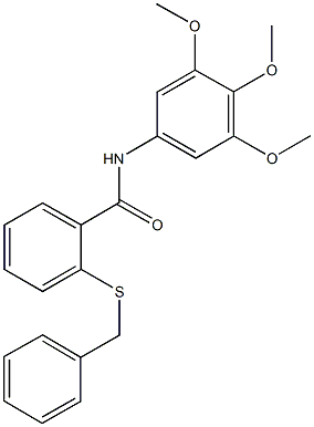 2-(benzylsulfanyl)-N-(3,4,5-trimethoxyphenyl)benzamide Struktur