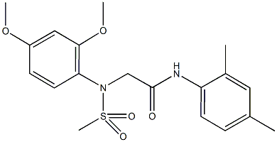 2-[2,4-dimethoxy(methylsulfonyl)anilino]-N-(2,4-dimethylphenyl)acetamide Struktur