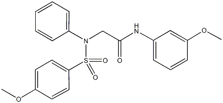 N-(3-methoxyphenyl)-2-{[(4-methoxyphenyl)sulfonyl]anilino}acetamide Struktur