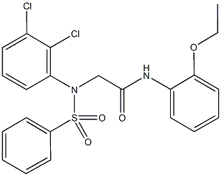 2-[2,3-dichloro(phenylsulfonyl)anilino]-N-(2-ethoxyphenyl)acetamide Struktur